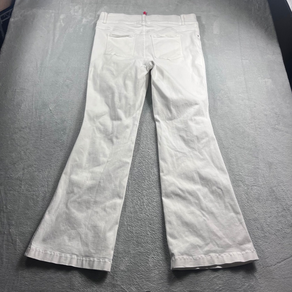 Spanx Clean Elevate Flare Jeans White Pull On High Rise 20349R Womens 1X Tall - Picture 10 of 12